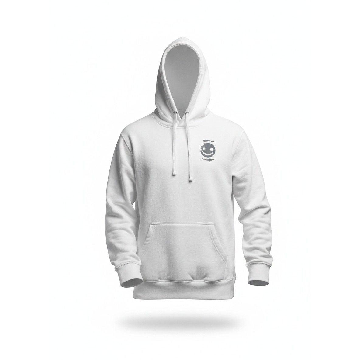 Sweet Plus Savage white graphic print hoodie with drawstring hood and kangaroo pocket.